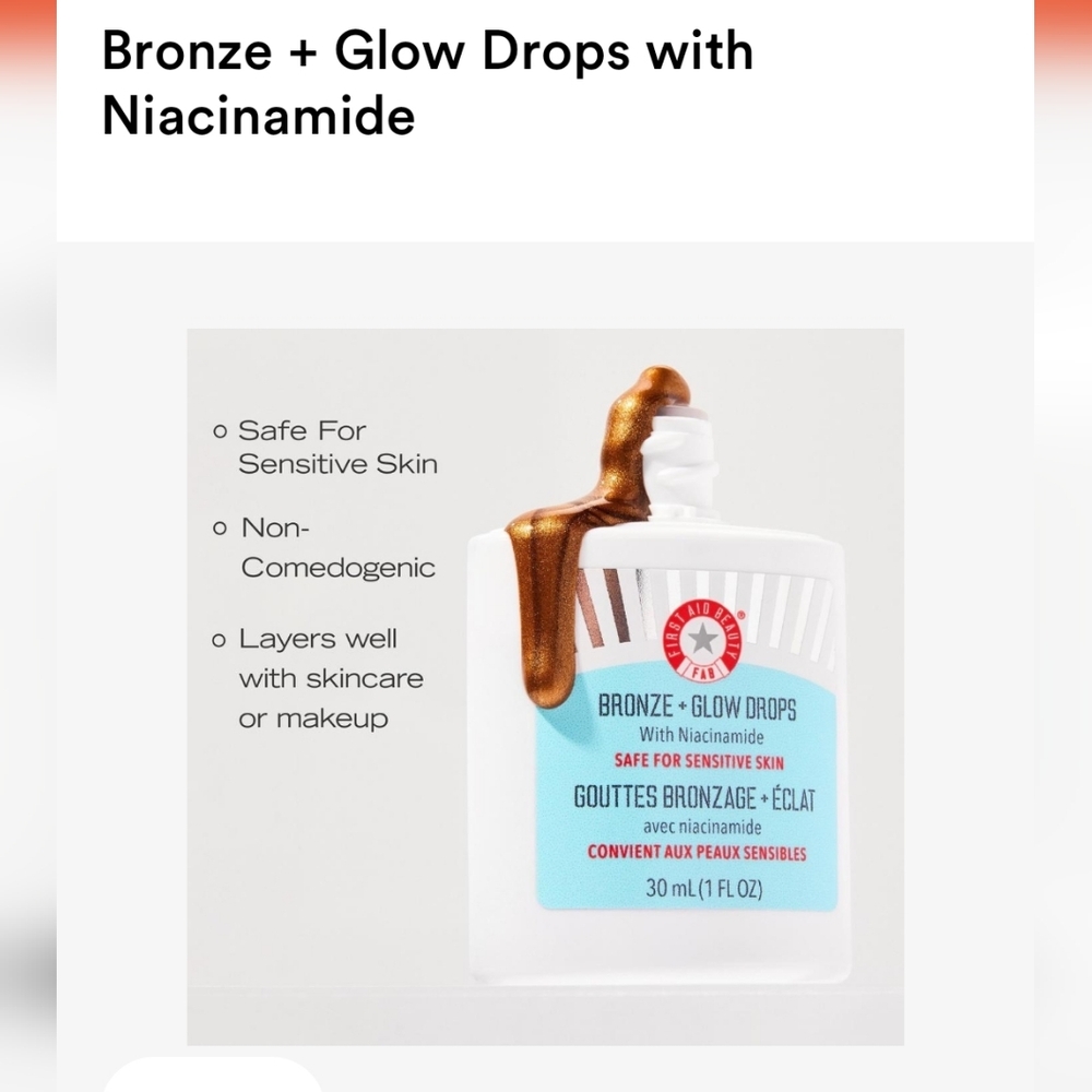 First Aid Beauty Bronze Glow Drops with Niacinamide